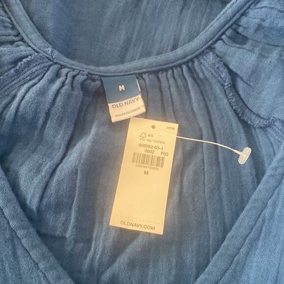 Old Navy rhapsody in blue Crinkle Crepe Maxi Swing Dress - Picture 9 of 12